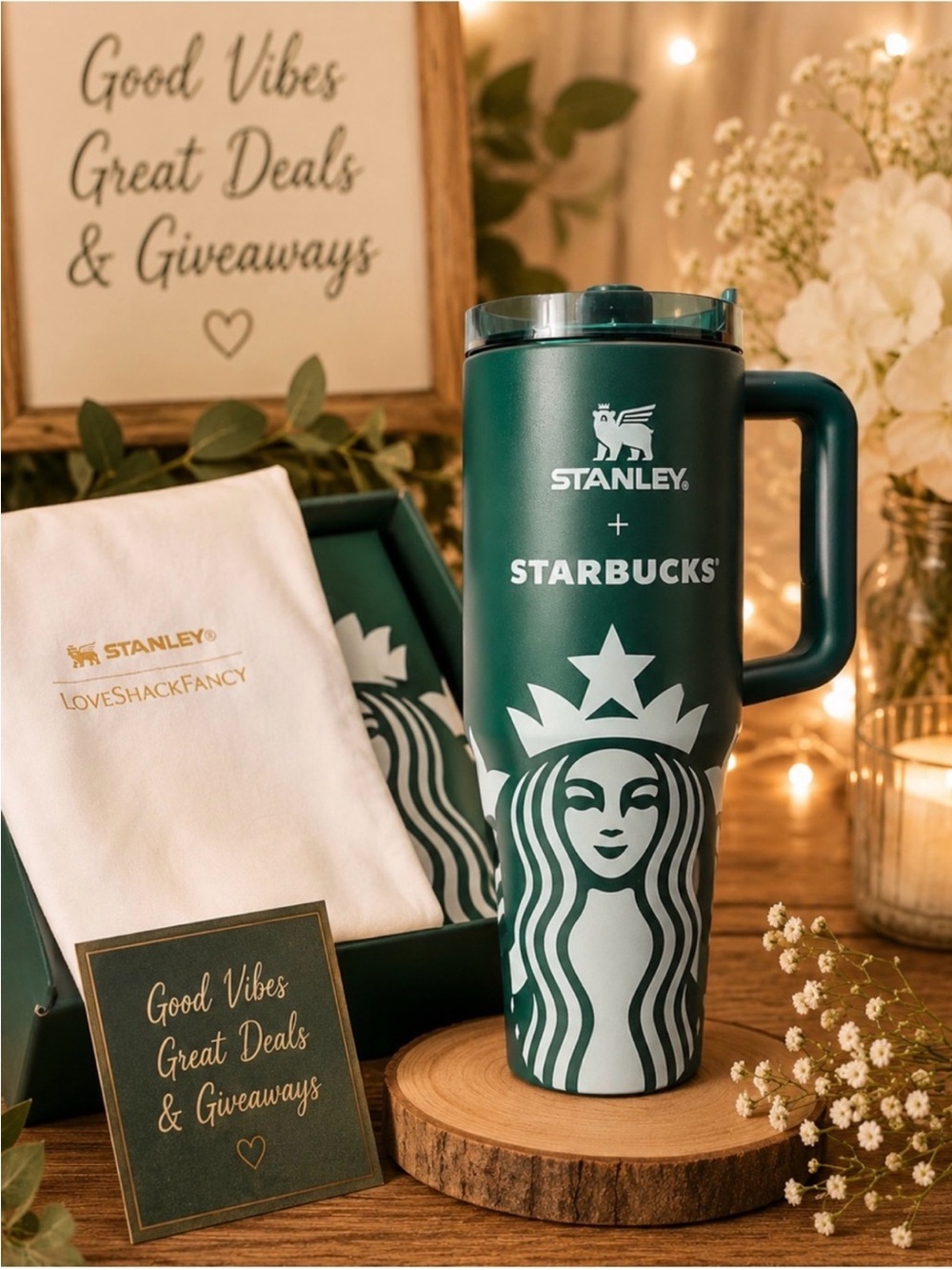 Stanley × Starbucks 40 oz Green Insulated Travel Mug — NWT 💚